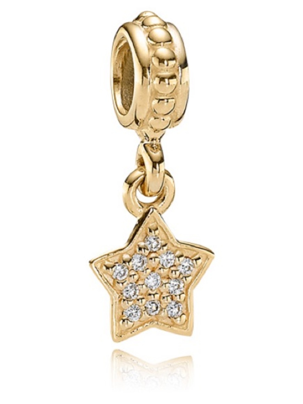 Solid 14k Star Charm with Real Diamonds